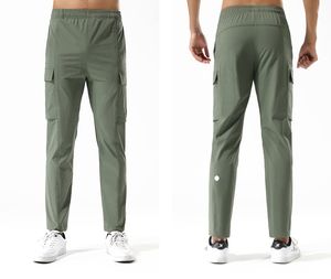 lu Hommes Jogger Pantalons longs Sport Yoga Outfit Gym Poches zippées Pantalons de survêtement Pantalons de jogging Hommes avec Blet Casual Taille élastique Fitness ll2927