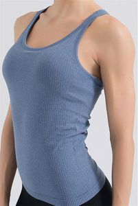 LU-MK-004 Yoga Vest Dames met borstkussen Slanke Europese en Amerikaanse snel drogende sporten Running Grote maat Fitness Top Controleer de maatgrafiek