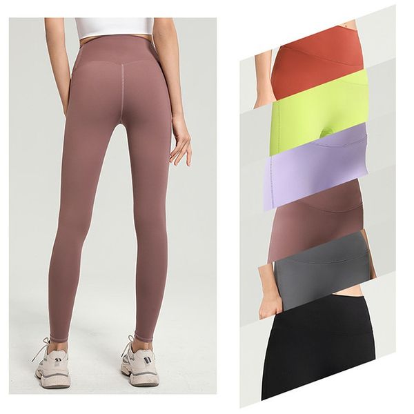 Lu – tenue de yoga pour femmes, Slim, taille haute, levage des hanches, pantalon de Fitness, course à pied, couleur pêche, nouvelle collection