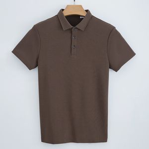 Lu Polo para hombre al aire libre, camiseta corta de Color sólido de gama alta para hombre, camiseta informal de negocios de manga corta para verano P1050