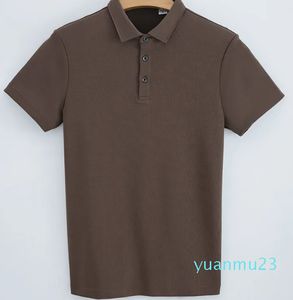 lu Outdoor Heren Poloshirt Heren High-end Effen Kleur Korte Top Heren Korte Mouw Business Casual Zomer