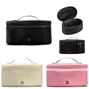 Lu Oval Top Access Lemon Make Up Bag Maquillaje Cosméticos Estuches Mujeres Viaje Artículos de tocador Bolso de lujo Diseñador Nylon Tote