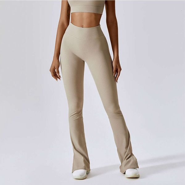 Lu Pant Align Align Lu Lemon Danse Latine Nouveau Pantalon Taille Haute Jambe Large Femmes Gym Entraînement Fiess Sport Pantalon Évasé Leggings Flare Yoga P