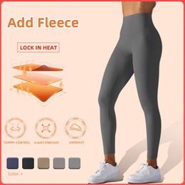 Lu Pant Align High Taist Warm épaissis Women Fiess Running Panty Gym Terre Terre Casual Workout Leggings Yoga Gry Workout Running