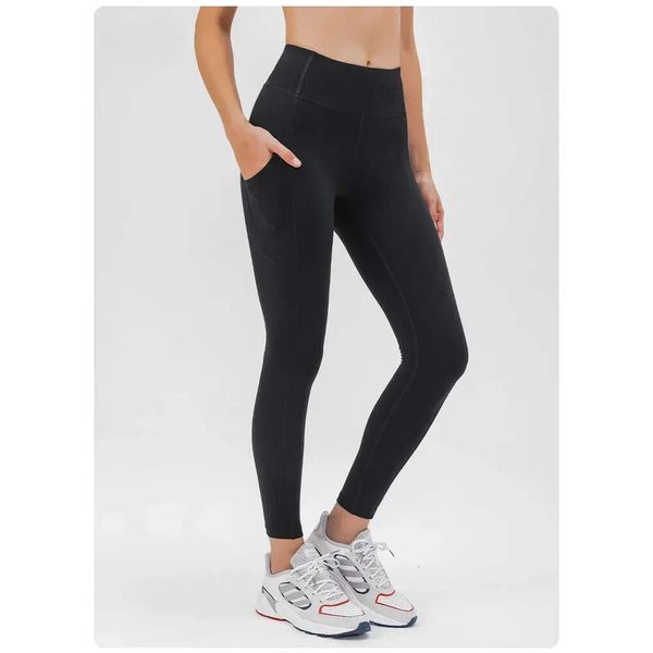 Lu Pant Align Invigorate Femmes Sport Leggings Taille Haute 25 Pantalons Poches Latérales Stretch Hanche Lift Minceur Fitness Pantalon D'entraînement Yoga Lu Lemon LL 2024