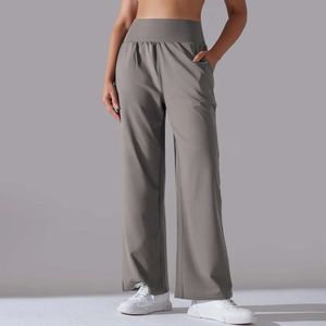 Lu Pant Align Lemon-legging hoog met uitlopende taillezakken voor lange vrouwen Elastisch Gym Fiess Yoga Pant Cozy Casual Running Leggins Female Ti