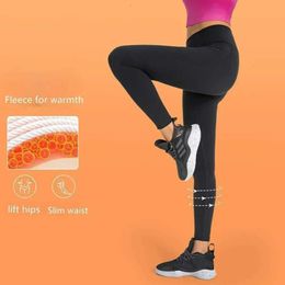 LU PANT Align Lu Women Wintertime Plus enleme Fleece Warm Gym Sport Fiess High Leggings Side Pocket Sportswear Jogging Pants Yoga Gry Work