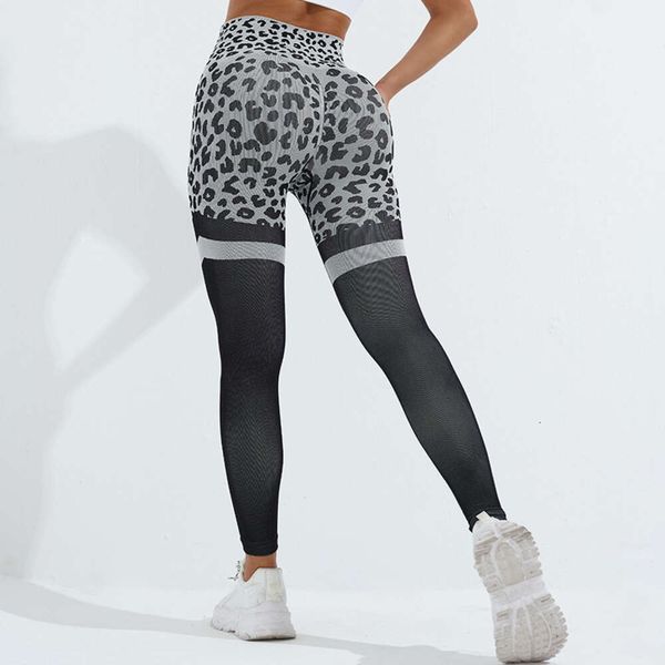 Lu Pant Alineo sin costuras Leggings de cintura de leoparos de alta elástica Levantamiento de la moda de la moda que funciona con las mujeres Sports Tells Sports Yoga Gry Entrenamiento