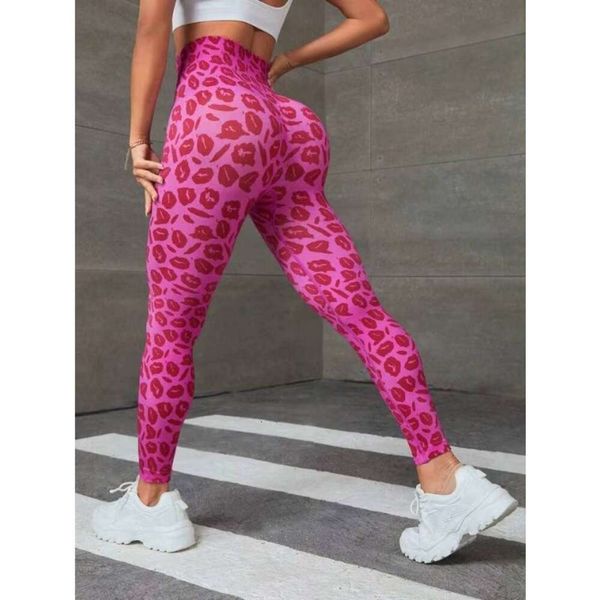 Lu Pant Alinine Mujeres Leopardo Seguridad Leggings Sexy Butt Butt Butt Butt Slim Gym Pantalones Fashion Fashion Fiess Fress Tells Yoga Gry Trabajo