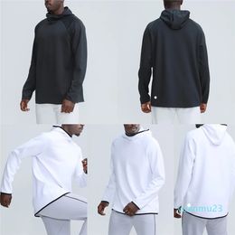 Lu- Sports Long Slee Yoga Wrakout Outfit para hombres Jacketas sueltas Sweater Training Fitness Cabining Men Capeyas al aire libre