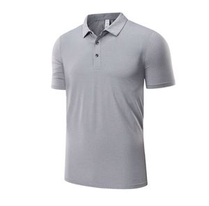 Lu Sports New-Polo para hombre, camiseta corta de entrenamiento que absorbe el sudor de secado rápido, manga R275 de talla grande 5XL