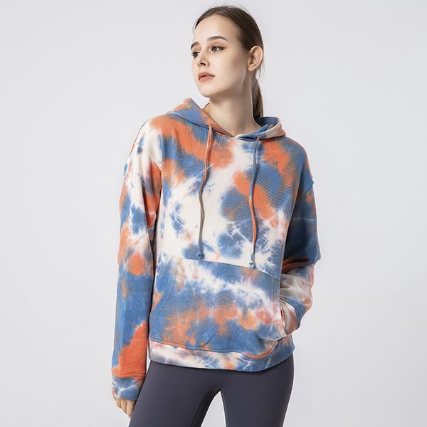 Lu Tie-Dye Hoodies Femmes Vêtements Hip Hop Harajuku Sweater Sweatriques Pullor lâche Printemps Nouveaux arrivées