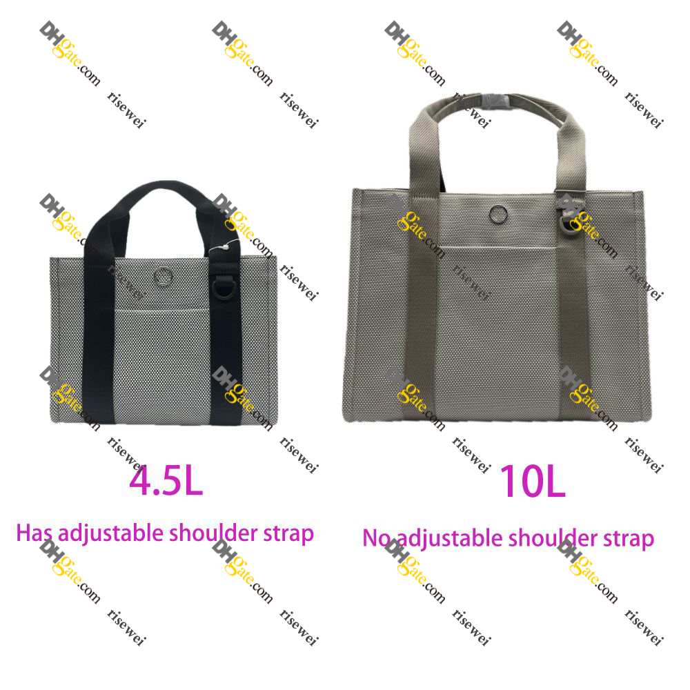 Lu Two-Tone Canvas Tote Bag Out bag For Women larger capacity shopping bag trips bag risewei 2 sizes 10L and Mini 4.5L