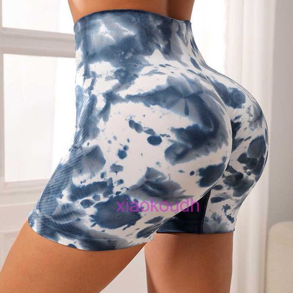 Lu femme Biker Hotty Hot 2024 Cross Border Spot Drip Dyed Shorts Nude sans couture Pantalon Sports Yoga