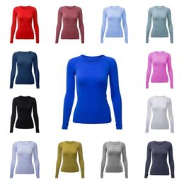 LU Vrouwen lulemon Yoga shirt met lange mouwen Pak Designer Hoodie Dames Gym Sportkleding Buitensporten Joggen Hoody Dik