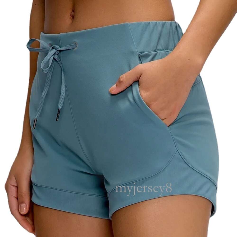 Lu Dames Effen Kleur Nude Yogashorts Hoge taille Heup Strak Elastisch Training Hotpants voor dames Hardlopen Fiess Sport Biker Golf Tennis Workout Shorts Lu-362