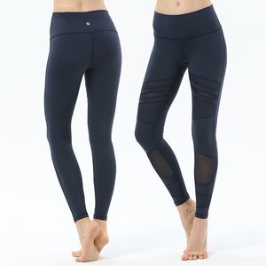 Femmes Sports Mesh Pantalon Gym Workout Fitness Capris Yoga Pantalon Legging