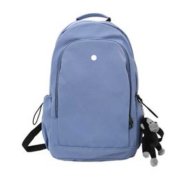 LU Women Yoga Outdoor Bags Backpack Casual Gym Teenager Student School Bag Knapsack Niche High Sense