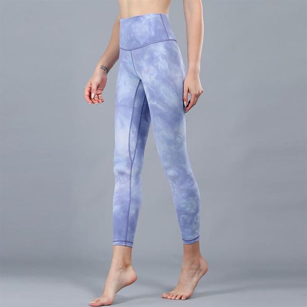 lu polainas para mujer pantalones de traje de yoga Traje alto que da forma a la cintura Deportes Levantar caderas Ropa de gimnasia Legging Alinear Medias elásticas de fitness Wor301n