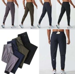 LU dames LL heren jogger lange broek sport yoga-outfit sneldrogend trekkoord gymzakken joggingbroek broek heren casual elastische taille fitness losse vrije tijd