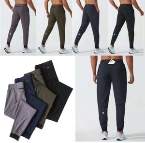 LU dames LL heren jogger lange broek sport yoga outfit sneldrogend trekkoord gymzakken joggingbroek broek casual elastische taille fitness hoge kwaliteit3455