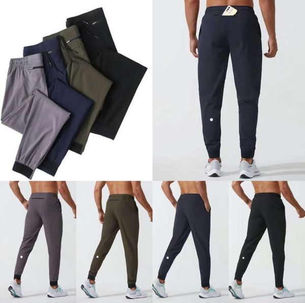 LU Femmes LL Hommes Jogger Pantalons Longs Sport Yoga Tenue Séchage Rapide Cordon De Gym Poches Pantalons De Survêtement Pantalons Casual Taille Élastique Fitness Pantalon92