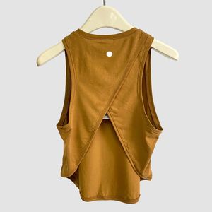 Lu – gilet musculaire pour femmes, ample, Yoga, dos croisé, débardeur sans manches, haut smocké pour femmes