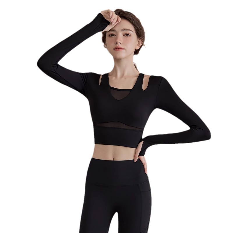 lu Womens yoga gömlek kıyafeti uzun kollu mürettebat boynu nefes alabilen kesintisiz kadın fintness spor salonu kısa sıkı üst yaz tişört 3302