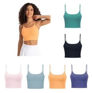 Lu Yoga Align Tank Womens Sport Bra Classic Popular Fiess Butter Soft Tank Gym Crop Crop Yoga Vest Beauty Back Back Tocoprooft with Rovable Chorst Pad Wholesale