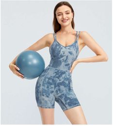Lu Yoga BodySuit Align Jumpsuit Sports Fiess Running Underwear Beautiful Suspender Shorts Jumps Suit Ballet Dance Yoga Suit Lemon Ll Spo