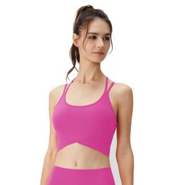 LU Yoga soutien-gorge respirant et résistant aux chocs sous-vêtements de sport de course haut entraînement Fitness gilet