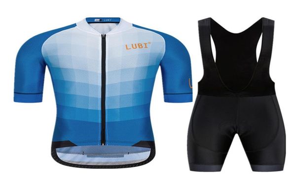 LUBI hommes été Pro cyclisme maillot ensemble porter haute densité éponge Pad AntiUV vtt collants vêtements Kit vélo vêtements route costume8719689