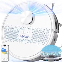 Lubluelu Robot Vacuüm en MOP Combo 2 in 1 Robotic Cleaner Lidar Navigation 5 Smart Mappings 240418