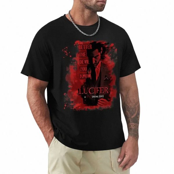 Lucifer - Better the Devil you know - Camiseta en colaboración con SeedsOfLily, ropa de verano, camisetas lisas, camiseta para hombre F4Z3#