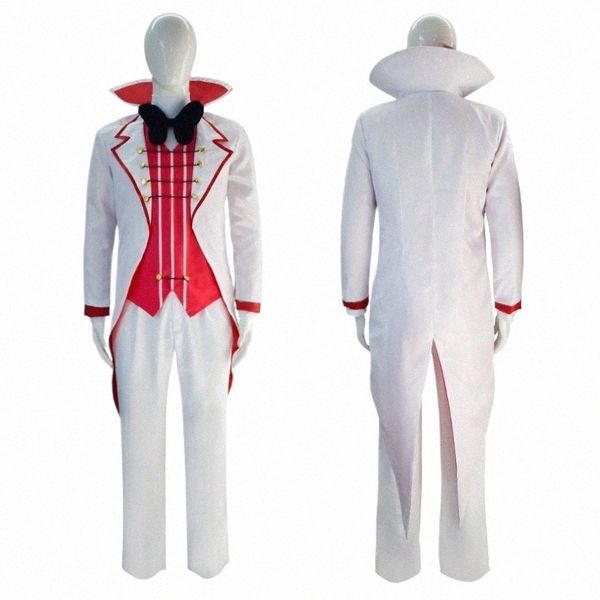 Lucifer Morningstar Cosplay Hotel El Rey del Infierno Trajes uniformes blancos Halen Lucifer Dring Up m2Gf #