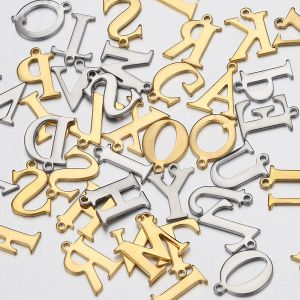 Lucite 520pcs 26lettersx20pcs Roestvrij Staal Gouden Letter Initial Charms Alfabet Kralen Hangers voor Sieraden Maken Diy Groothandel