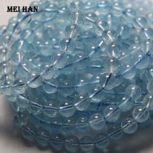 Lucite Meihan Wholesale A +++ 6 mm 8 mm topaze lisse des perles en vrac en pierre pour la conception ou le cadeau de fabrication de bijoux