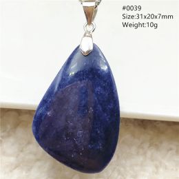 Lucite – pendentif saphir bleu naturel pour femmes et hommes, perles de saphir, collier de pierres précieuses, goutte d'eau ovale, cadeau à la mode, bijoux Aaaaaa