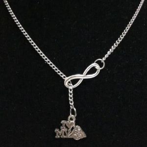 chanceux 8 J'AIME MON CHIEN/Appareil Photo/Croix Bouclier/Croix Vintage argent charme chandail chaîne collierDIY Femmes bijoux Accessoires A54