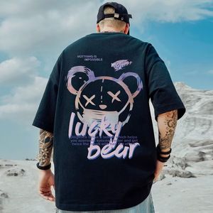 Lucky Bear Designer Mens T Shirt Casual Woman Shirts Streetwear Summer Beach Oversized Crew Neck Short Sleeve Tees Outsear Man T-Shirt Top Kwaliteit Tops Plus Maat M-8xl