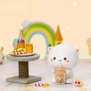 Boîte Mitao chat porte-bonheur, série amour deuxième aveugle, génération de jeu faite à la main, ornements cadeaux, modèle de jouets, figurine 220423312o