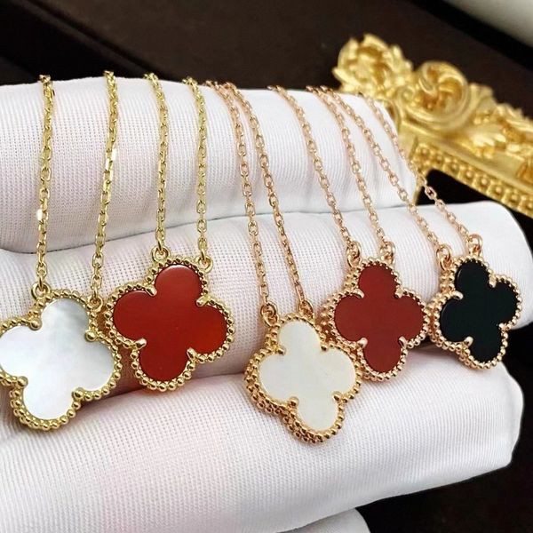 Lucky Clover Fashion Classic Trèfle à quatre feuilles Collier Bracelet Boucles d'oreilles Dames et Filles Saint Valentin Fête des Mères Fiançailles Bijou c3ru #