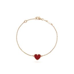 Bracelet coeur trèfle chanceux marque lettre-V Cleef chaîne de tennis bracelets de charme bijoux de créateur pour hommes pour femmes fête de Noël Pres230q
