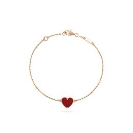 Lucky Clover Heart Bracelet Brand Letter-V Cleef Cade Chain Charm Bracelets Mens Designer Jewelry for Women Party Christmas Pres258J