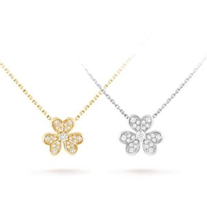 Lucky Clover ketting cleef diamanten hart kettingen designer sieraden voor vrouwen feest kerstcadeau merk letter-V Frivole serie 308K