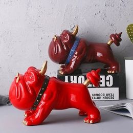 Lucky Dog Spaarpot Muntwissel Spaarpot Domineer Bulldog Thuis Woonkamer Ornament Decoratie Groot 240319