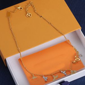 Lucky Necklace Designer voor vrouwen hanger 18K vergulde zilveren roestvrijstalen moeder-van-pearl diamant bloemthema sterrenhemel ketting cadeau