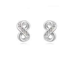 Boucles d'oreilles porte-bonheur numéro 8 en cristal, cadeau romantique pour la saint-valentin, éléments de mode pour femmes, bijoux 5084386