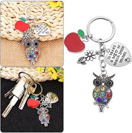 Lucky Owl Grec Turc Bleu Evil Eye Porte-clés Clé De Voiture Pendentif Animal Mode Porte-clés Journée Des Enseignants Porte-Cadeau Sac Accessoires Bijoux En Gros