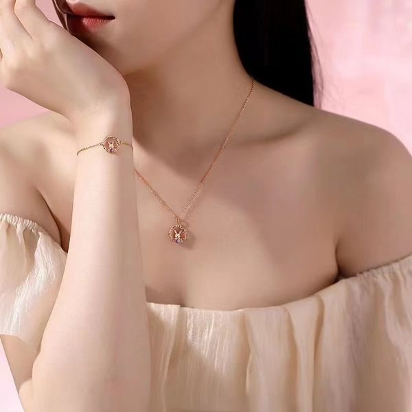 Collier lapin porte-bonheur, guirlande pour fille, lapin de laurier, année d'anniversaire, Qixi, cadeau de saint valentin pour petite amie